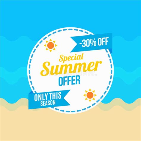 Special Summer Offer Sale Is Being Vector Stock Vector Illustration