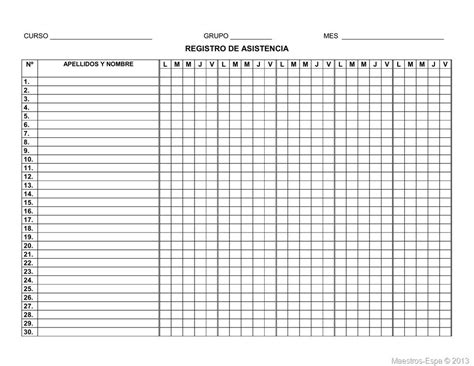 Registro De Asistencia Registro De Asistencia De Alumnos En Excel