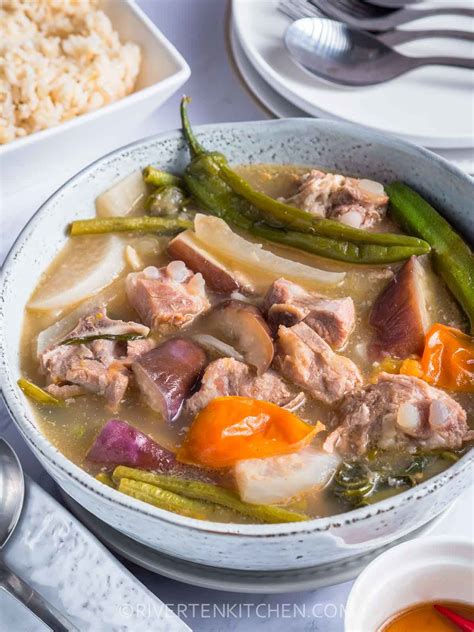 Sinigang Na Baboy Filipino Pork In Sour Tamarind Soup Recipe Eathabesha