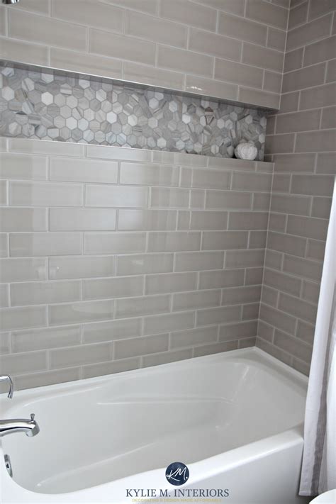 Subway Tile Tub White Subway Tile Bathtub Surround With Marble Hex