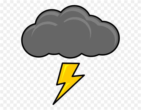 Cloud With Lightning Bolt Clip Art Thunder Cloud Clipart Flyclipart