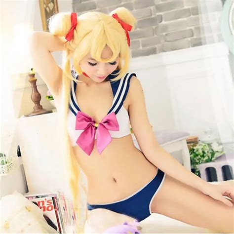 Sexy Sailor Moon Swimsuit Swimwear Cosplay Costume Daily Life Clothing