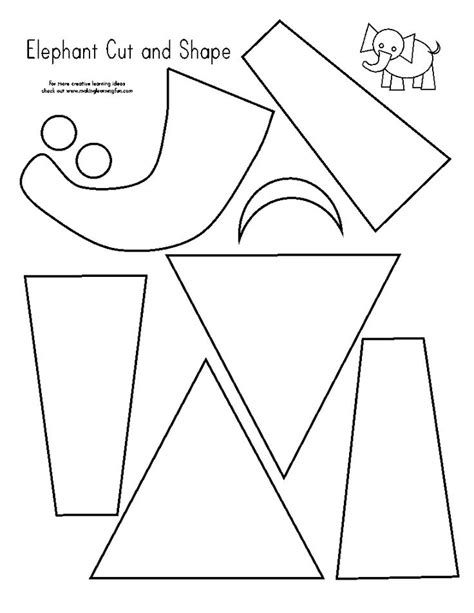 Template Childrens Activities Templates Shapes