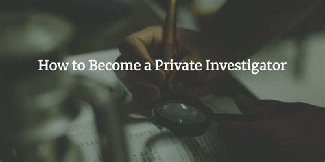 How To Become A Private Investigator Surety Bonds Blog