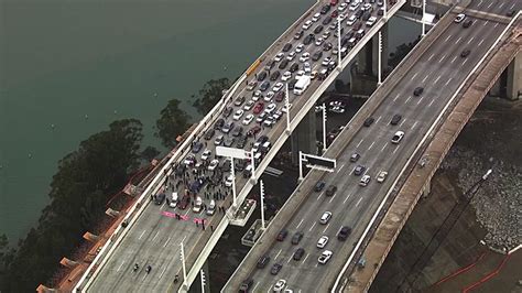 Chained Protesters Shut Down Traffic On San Franciscos Bay Bridge