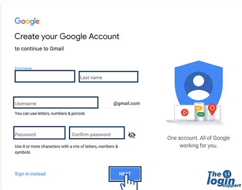Gmail Account Sign Up Create Gmail Email The Login Support