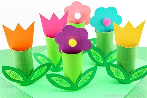 Toilet paper origami is fun for crafters of all ages. Toilet Paper Roll Flowers Craft - The Best Ideas for Kids ...