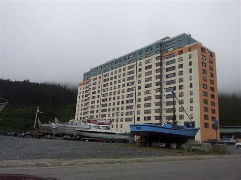 Begich Tower Whittier Alaska Most Whittiots Live Here O Flickr