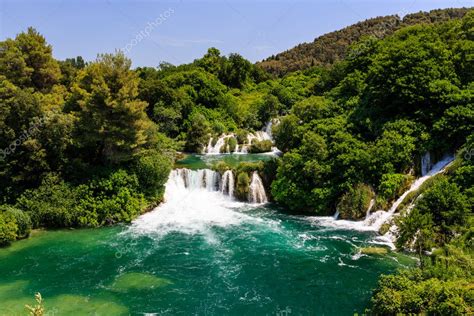 National Park Krka And Cascade Of Waterfalls On River Krka Croa