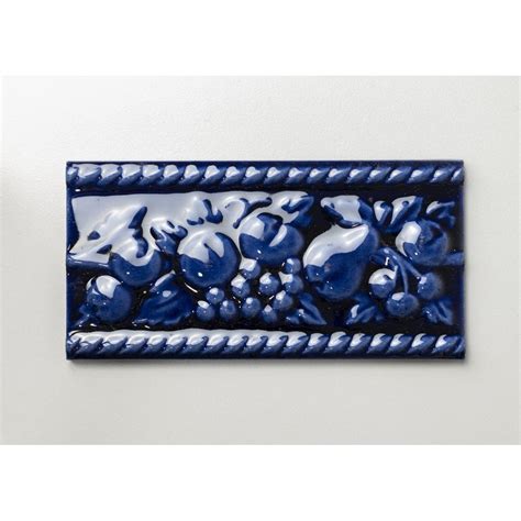 Blue Decorative Border Tiles For Walls In Glazed Ceramic