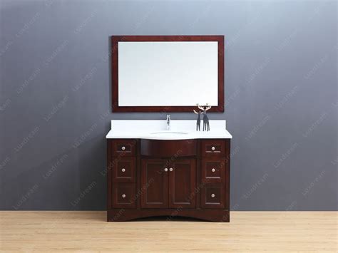 Makeup vanities require only a width of about 30 to 36 inches. Luxdream 48 inch Floor Standing Classical Bathroom Vanity with Quartz Countertop and Mirror ...