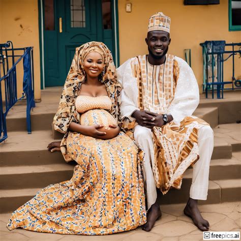 Generator Freepics Ai — A Hausa Man With His Beautiful Pregnant Wife