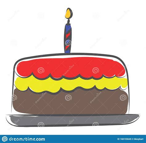 Birthday Cake Vector Or Color Illustration Stock Vector Illustration