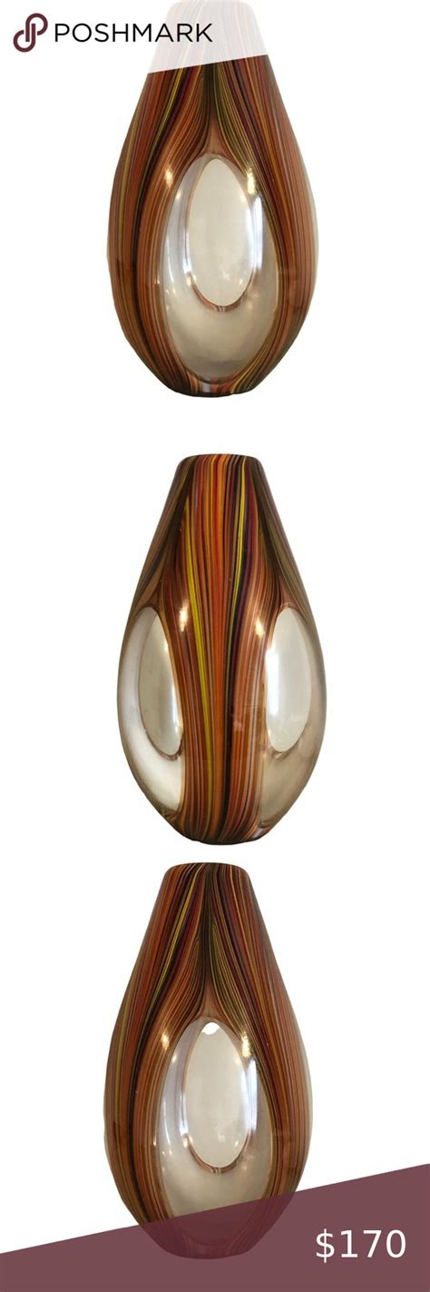 Art Glass 21st Century And New Missoni Modern Blown Encased Glass Vase