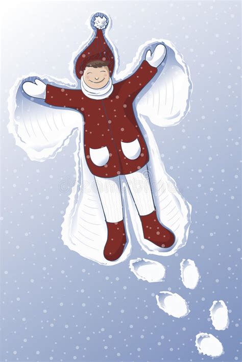 Cartoon Girl Snow Angel Stock Illustrations 597 Cartoon Girl Snow