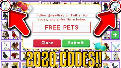 Also you can play eggs wheel and win free pets 10 wheels every 10min and adopt me pets quiz pro for you can test your knowledge and have more fun. Codes For Free Pets In Adopt Me : ADOPT ME CODES 2020 ...
