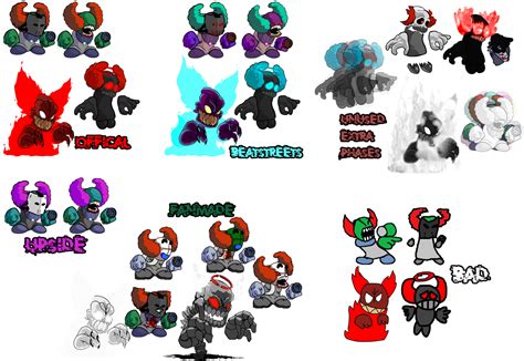 Fnf All Different Types Of Tricky Mods By 205tob On Deviantart