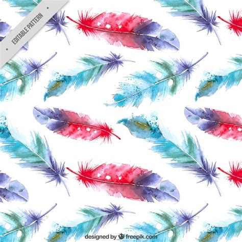Free Vector Watercolor Feathers Background