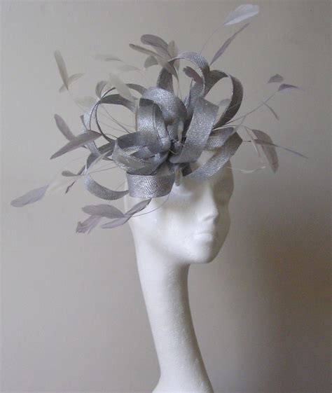 Metallic Silver Wedding Fascinator Hat 12000 Via Etsy Silver