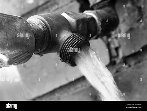Water Tap Running Black And White Stock Photos Images Alamy