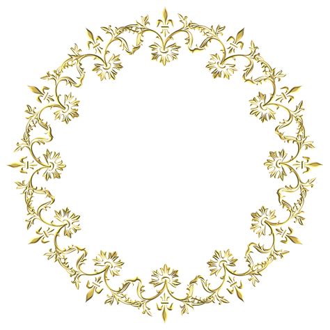 Download Elegant Gold Circle Border Transparent Png Stickpng