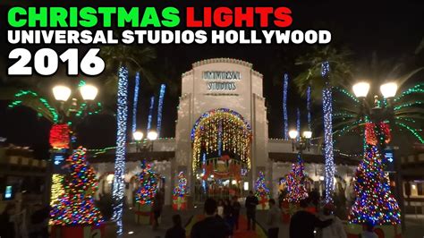 Christmas Lights Nighttime At Universal Studios Hollywood 2016 Youtube