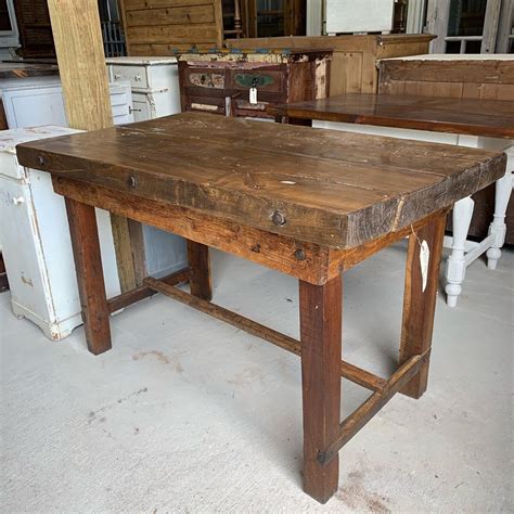 The beaverton butcher block table fits a range of spaces, depending on your length specifications, ranging from a compact 36 inches up to 8 feet personalize your beaverton butcher block table with your choice from our 8 beautiful stain and paint colors, crafted in our standard sustainable douglas fir. Charles Phillips Antiques on Instagram: "Smaller sized c ...