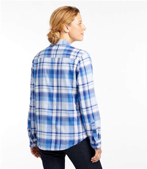 Women S Fleece Lined Flannel Shirt Snap Front Plaid Shirts And Button Downs At L L Bean