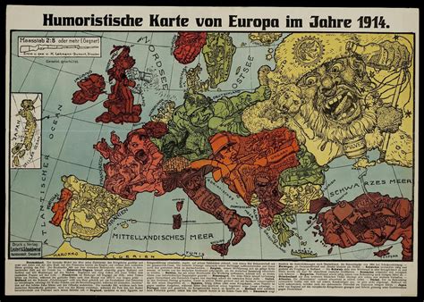 satirical map of europe 1914 [1024 731] mapporn