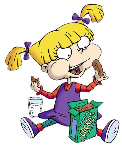 Check out this transparent Rugrats Angelica Pickles eating cookies PNG png image