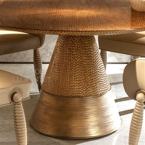Bronze may also contain manganese, aluminum, nickel, phosphorus, silicon, arsenic, or zinc. Luxury Dining Table - 3D Bronze Finish | TAYLOR LLORENTE ...