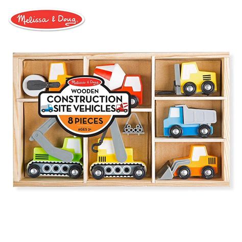 Melissa And Doug Wooden Construction Site Vehicles Melissa And Doug Toys