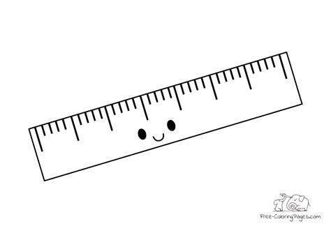 Coloring Page Smiling Ruler Free Coloring Pages