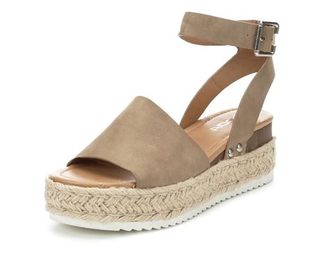 Soda Topic Dark Natural Espadrille Ankle Strap Studded Open Toe