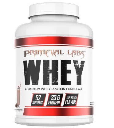Primeval Labs Whey 100 Premium Whey Protein 4lbs Health Nutrition
