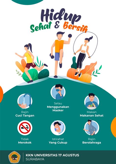 Poster Hidup Sehat Yang Mudah Digambar Gaya Hidup Homecare24id