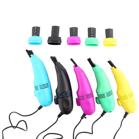 5 Colors Mini Usb Keyboard Vacuum Cleaner With Brush Dust Cleaning Kit