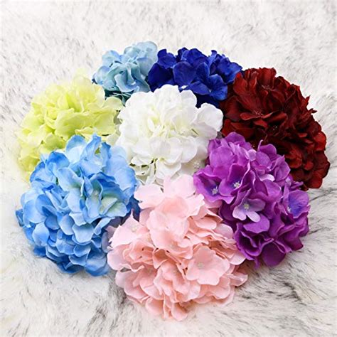 aviviho dusty rose hydrangea silk flowers heads pack of 10 dusty rose fullness hydrangea flowers