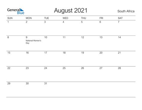 February 2022 Calendar South Africa Calendar Template 2023
