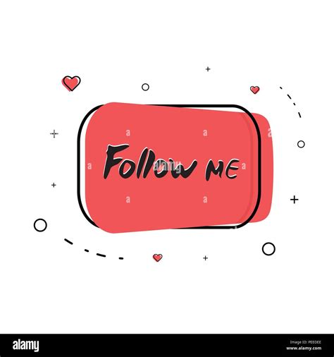 Follow Me Banner Vector Illustration Stock Vector Image And Art Alamy