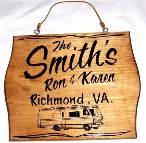 Personalized Rv Sign Wood Plaque Custom Made By Customsignsbyjb