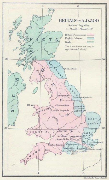 Britain In Ad Historical Maps Map Of Britain History