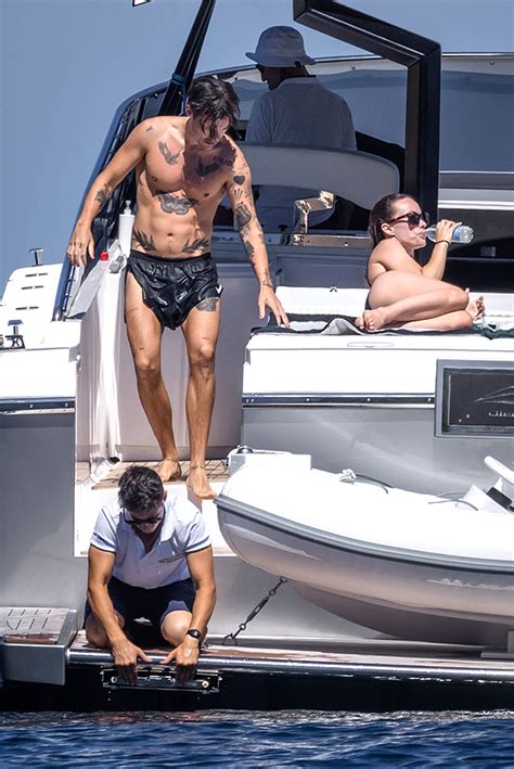 Harry Styles Goes Shirtless And Kisses Olivia Wilde During Romantic Italian Getaway See