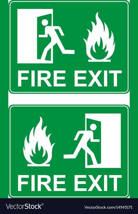 Emergency Fire Exit Door Royalty Free Vector Image