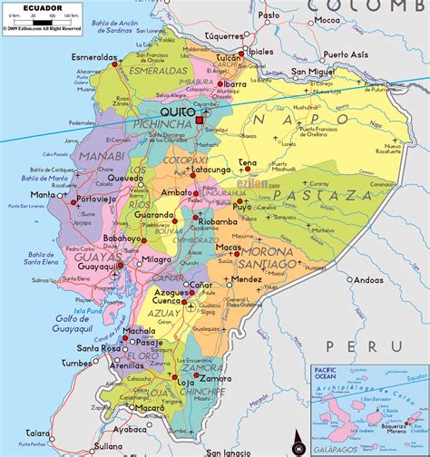 Grande Mapa Pol Tico Y Administrativo De Ecuador Con Carreteras Ciudades Y Aeropuertos