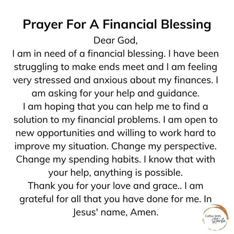 5 Miracle Prayers For Financial Breakthrough Coffee With Starla