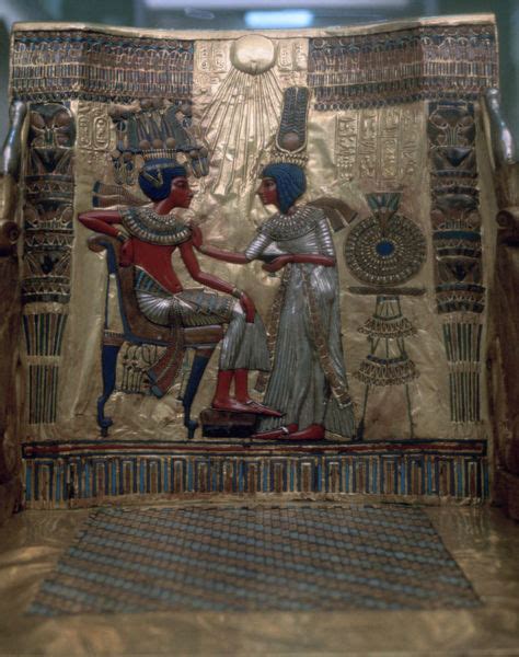 The Throne Of Tutankhamun Detail Egyptian 18th Dynasty Photos Framed 14873736