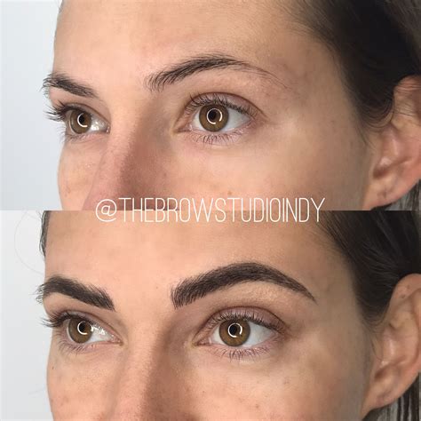 Microbladed Eyebrows Before And After The Brow Studio In Zionsville