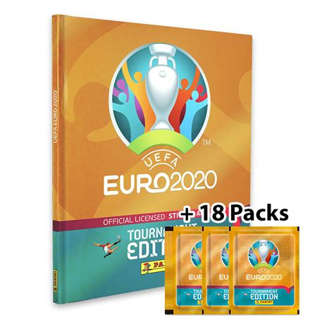 Hardback Album 18 Packs Panini Uefa Euro 2020 Stickers