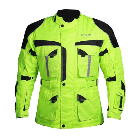 Sonora Motorcycle Jacket Hi Viz Green Six Gear